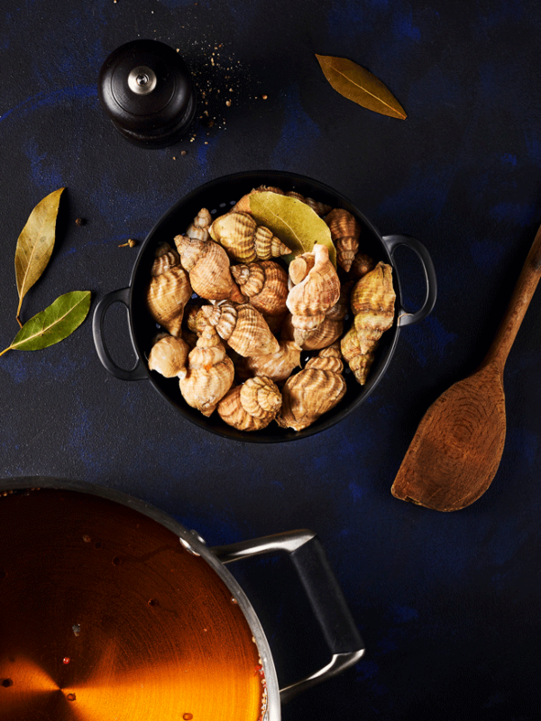 Bulots cuits par nos soins