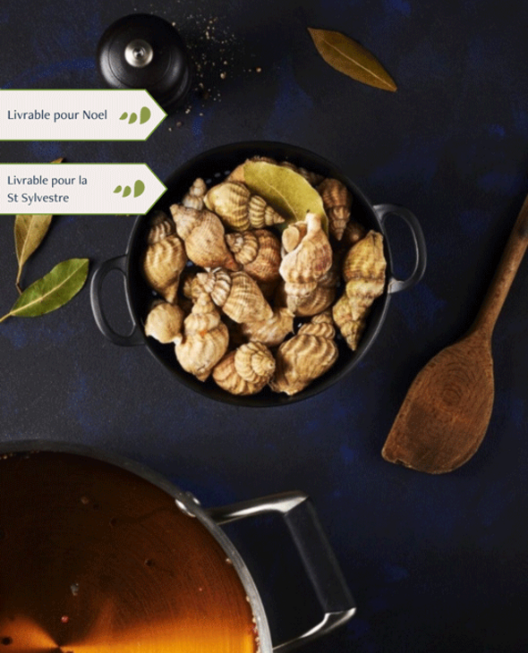 Bulots cuits par nos soins