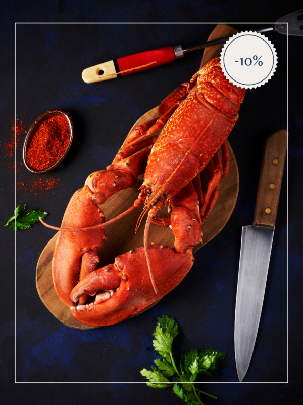 Homards cuits par nos soins