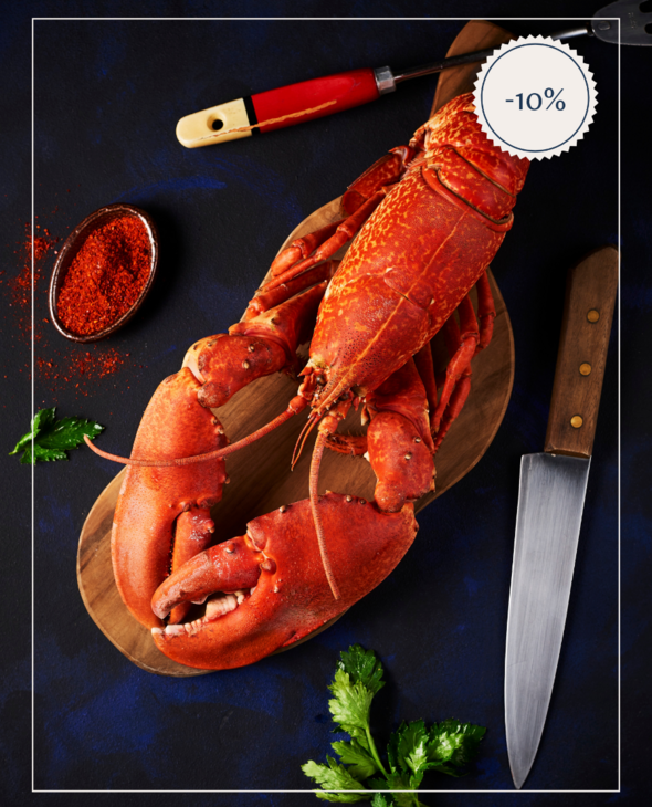 Homards cuits par nos soins