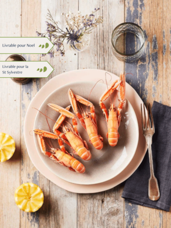 Langoustines moyennes cuites par nos soins