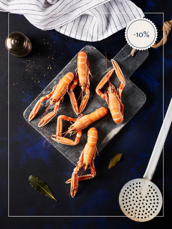 Langoustines moyennes cuites par nos soins