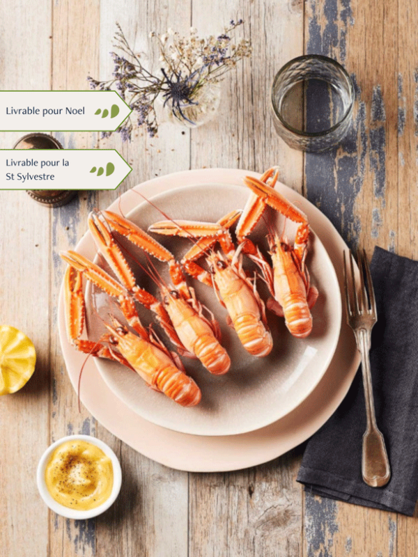 Langoustines grosses cuites par nos soins