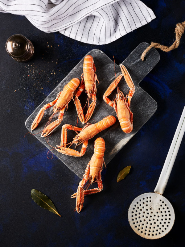 Langoustines moyennes cuites par nos soins