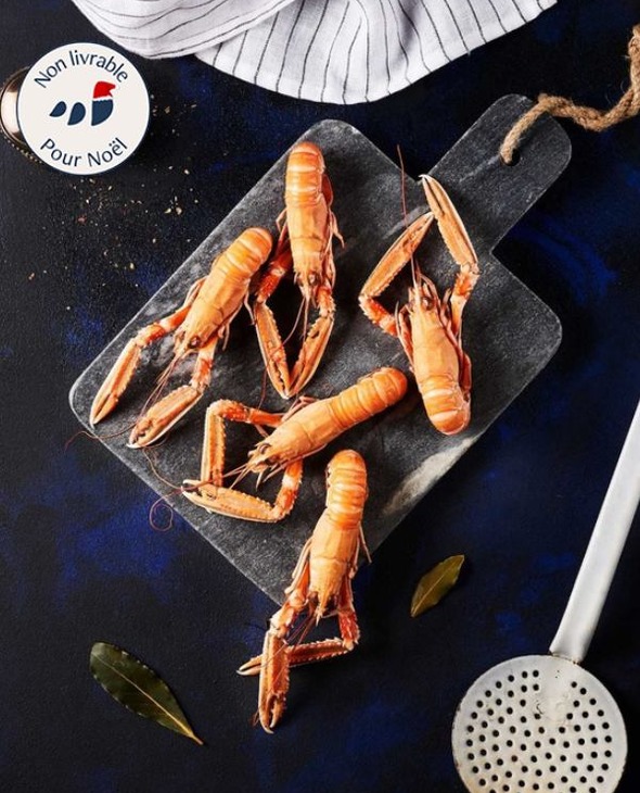 Langoustines moyennes cuites par nos soins