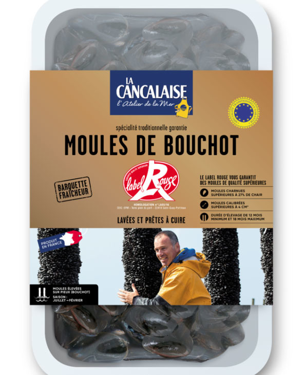 Moules de Bouchot Label Rouge en barquette