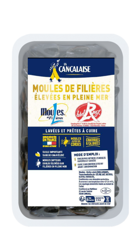 Moules de cordes Label Rouge en barquette