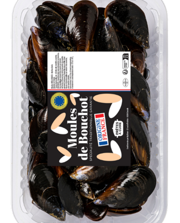 Moules de bouchot STG en barquette