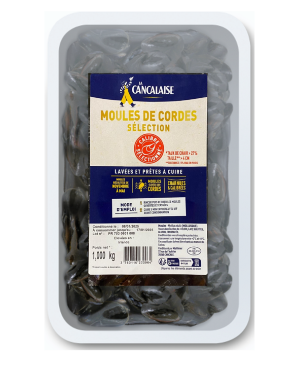 Moules de Corde en barquette prêtes à cuire 