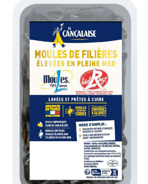Moules de cordes Label Rouge en barquette 