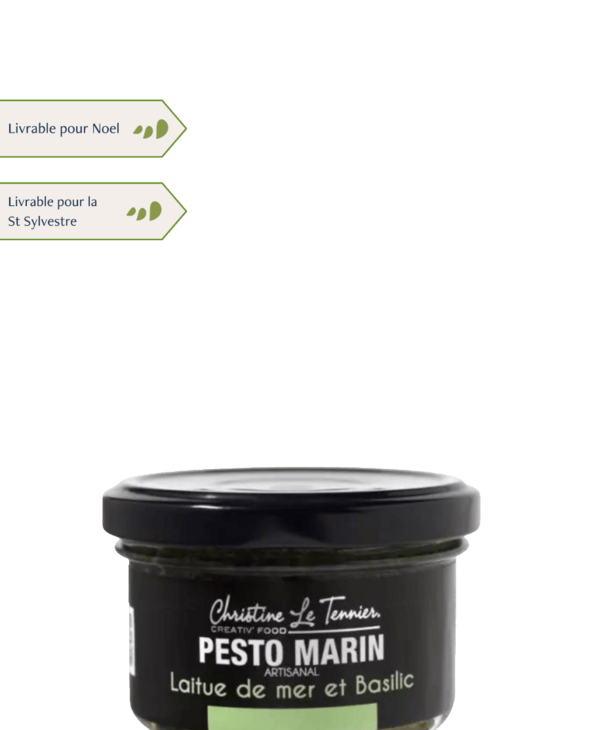 Pesto d'algues basilic et huile d'olive