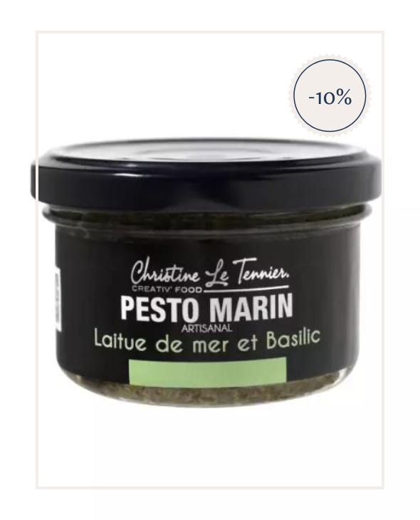 Pesto d'algues basilic et huile d'olive