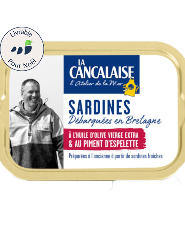 Sardines à l’huile d’olive vierge extra & au piment d’Espelette
