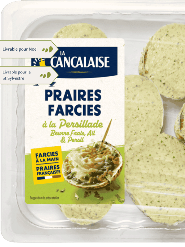 Praires farcies à la persillade