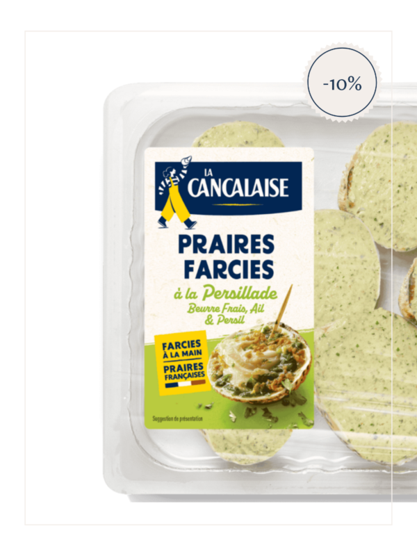 Praires farcies à la persillade