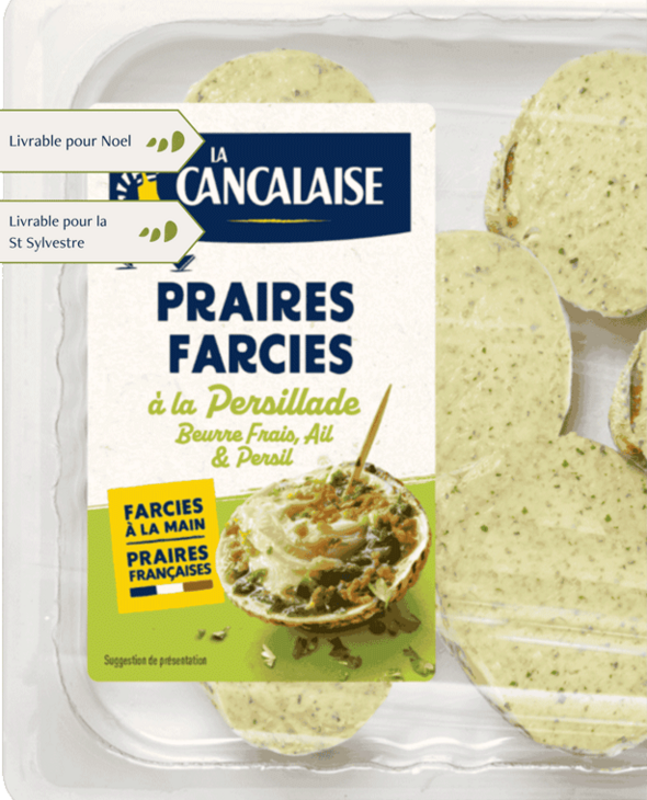 Praires farcies à la persillade
