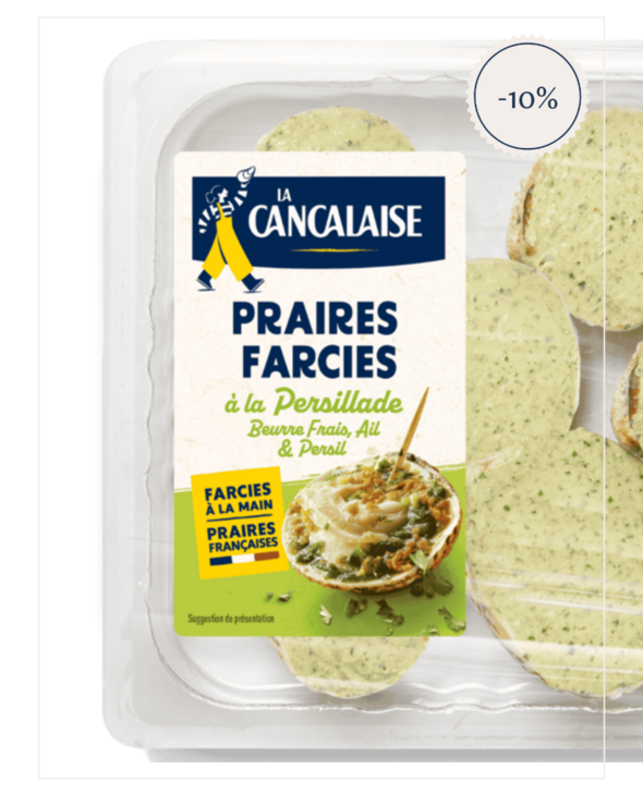Praires farcies à la persillade