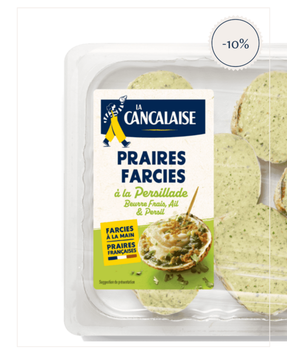 Praires farcies à la persillade