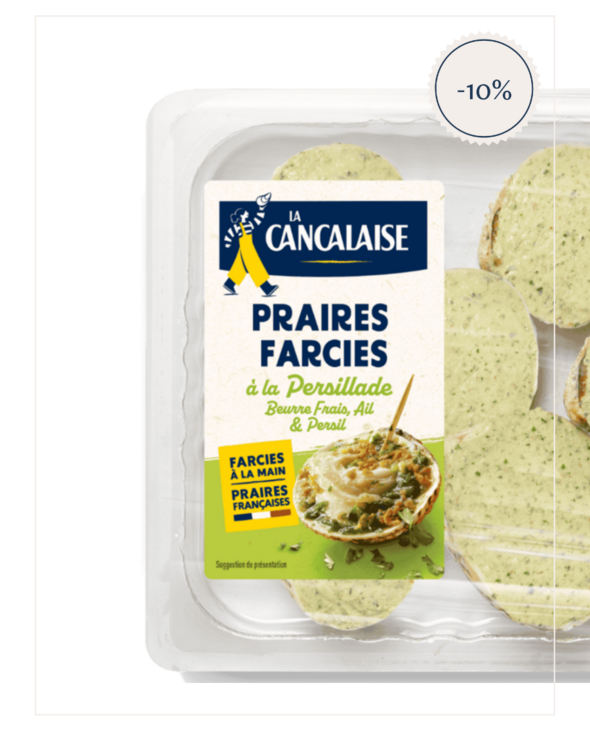 Praires farcies à la persillade