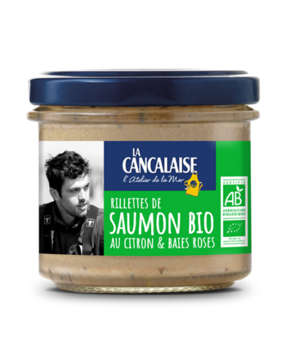 Rillettes de Saumon BIO au citron et baies roses